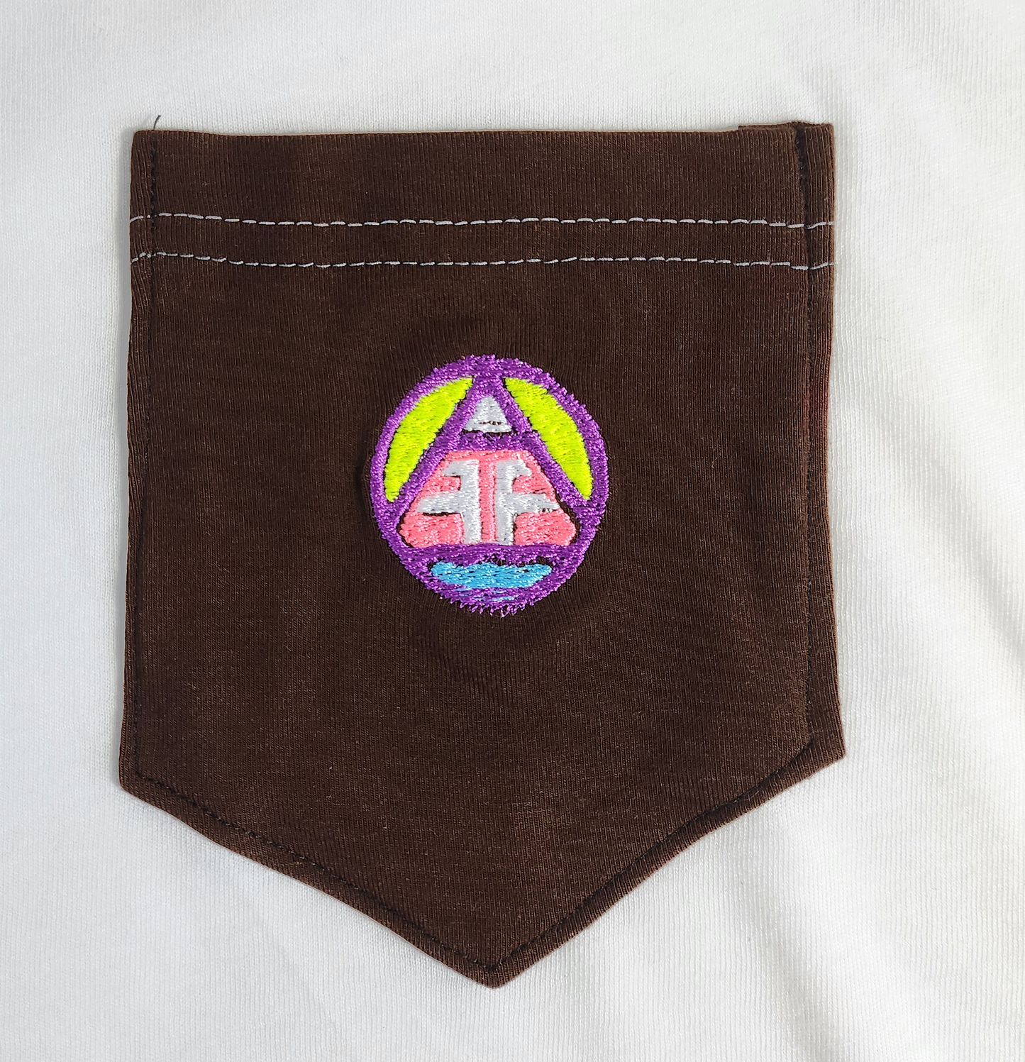 Crop Pocket Tee - Brown Trout